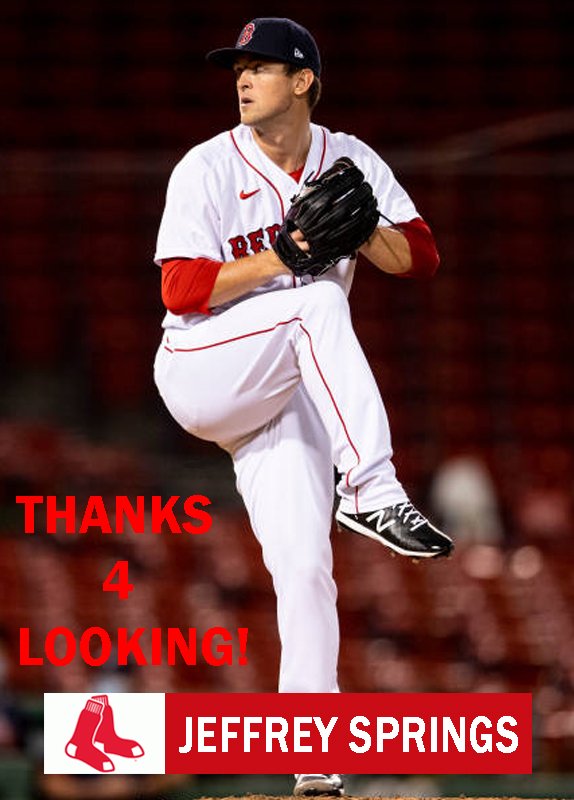 JEFFREY SPRINGS 2020 BOSTON RED SOX BASEBALL CARD