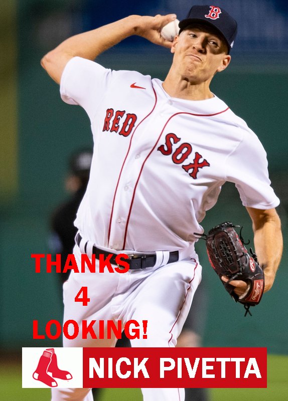 NICK PIVETTA 2020 BOSTON RED SOX BASEBALL CARD