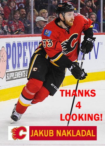 Jakub Nakladal 2015 16 Calgary Flames Hockey Card