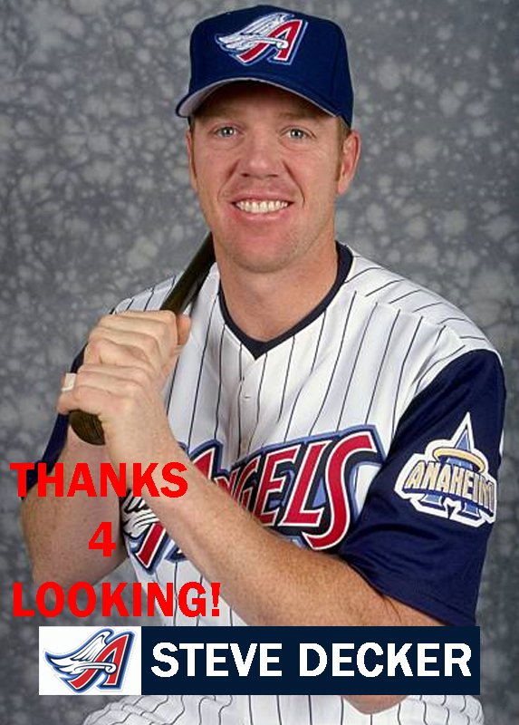 STEVE DECKER 1999 ANAHEIM ANGELS BASEBALL CARD