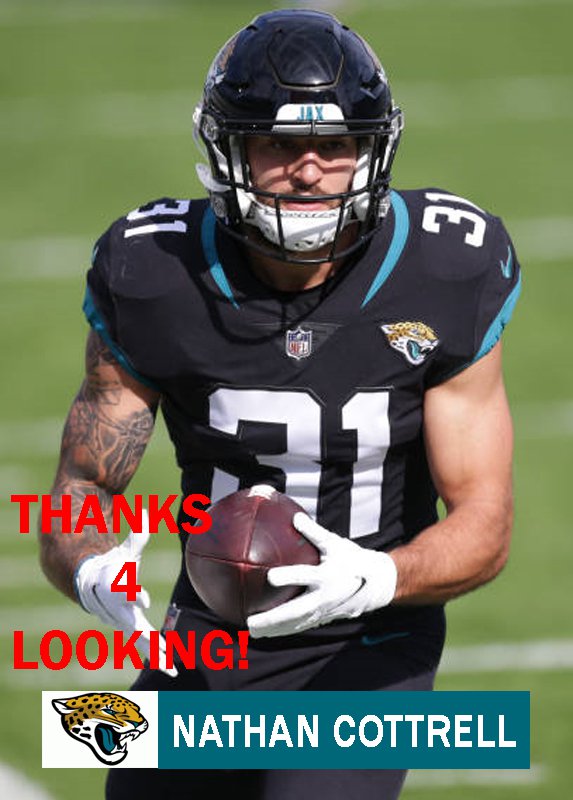 NATHAN COTTRELL 2020 JACKSONVILLE JAGUARS FOOTBALL CARD