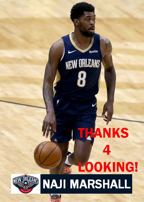 Naji Marshall 21 New Orleans Pelicans Basketball Card