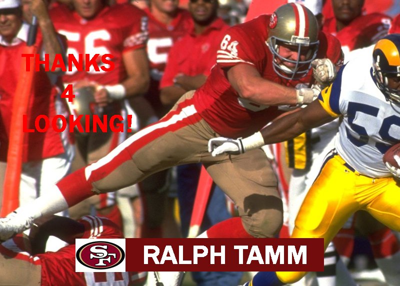 RALPH TAMM 1993 SAN FRANCISCO 49ERS FOOTBALL CARD