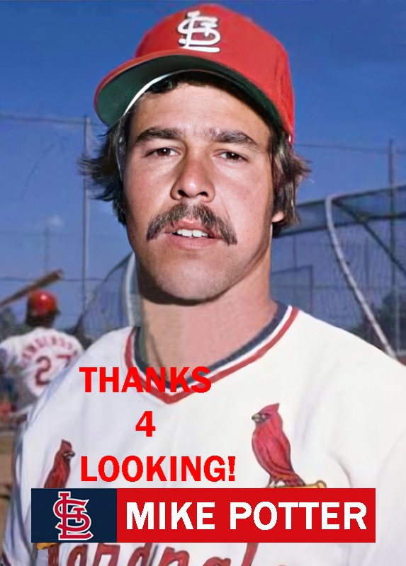 MIKE POTTER 1976 ST. LOUIS CARDINALS BASEBALL CARD