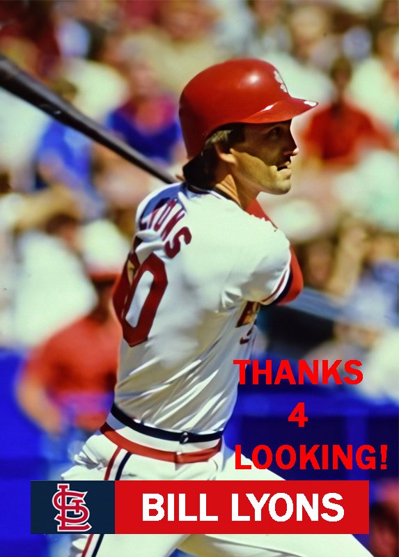 BILL LYONS 1983 ST. LOUIS CARDINALS BASEBALL CARD