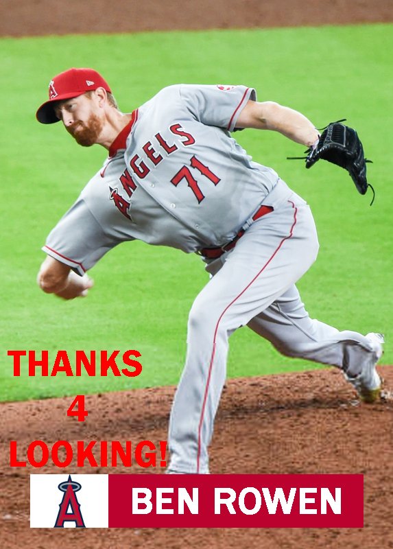 BEN ROWEN 2021 LOS ANGELES ANGELS BASEBALL CARD