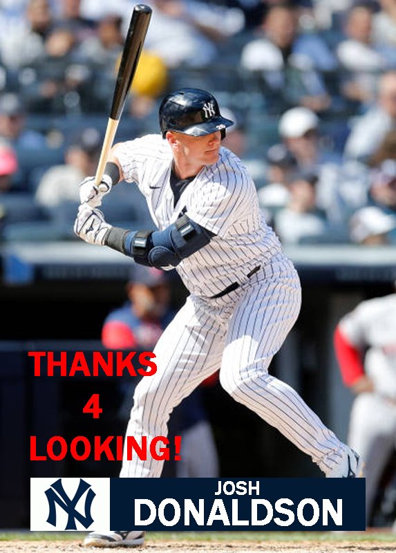JOSH DONALDSON 2022 NEW YORK YANKEES BASEBALL CARD