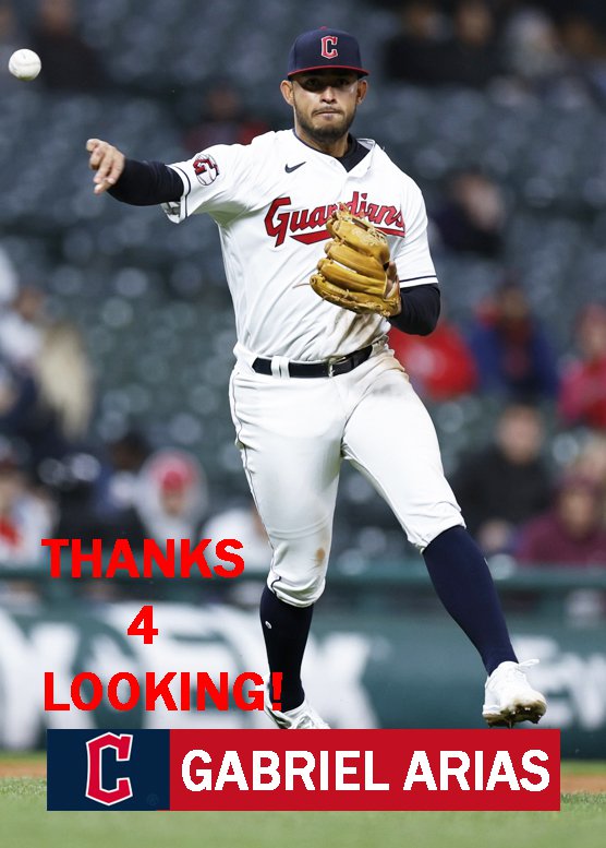 GABRIEL ARIAS 2022 CLEVELAND GUARDIANS BASEBALL CARD