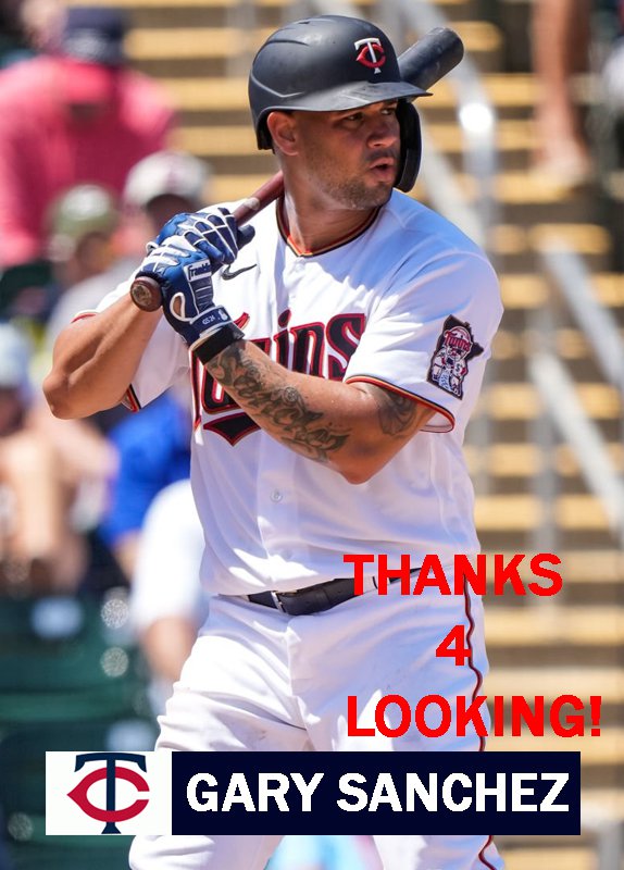 GARY SANCHEZ 2022 MINNESOTA TWINS BASEBALL CARD