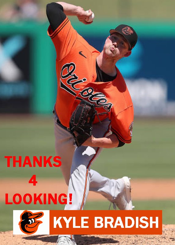 KYLE BRADISH 2022 BALTIMORE ORIOLES BASEBALL CARD