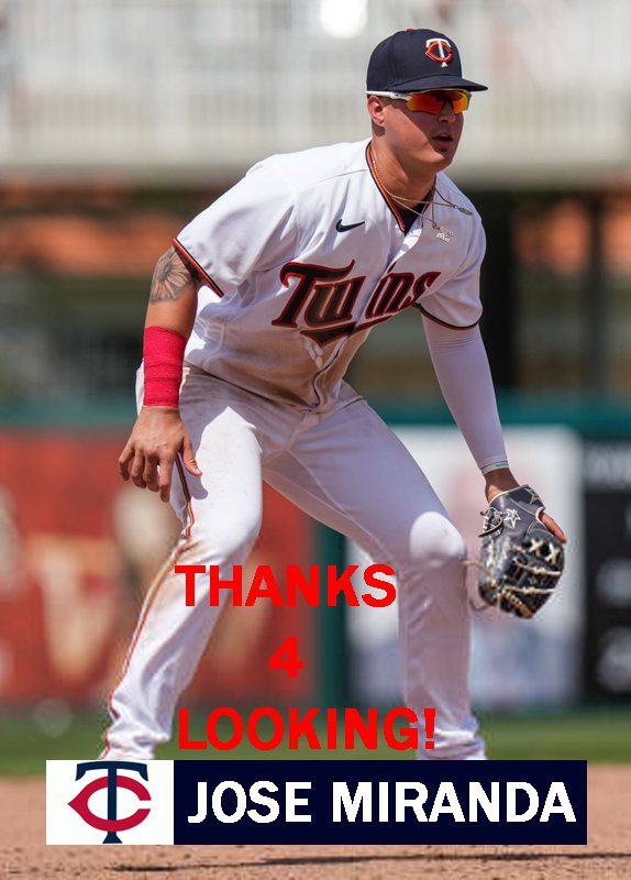 JOSE MIRANDA 2022 MINNESOTA TWINS BASEBALL CARD