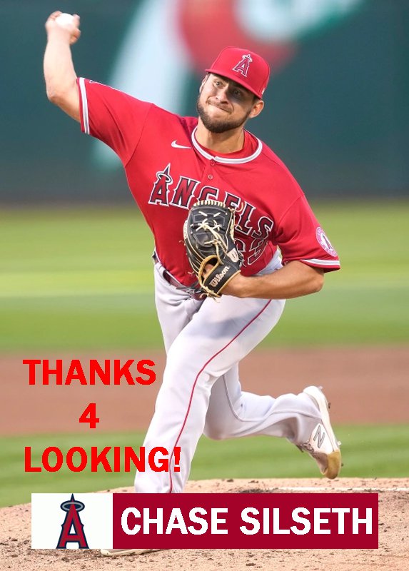 CHASE SILSETH 2022 LOS ANGELES ANGELS BASEBALL CARD