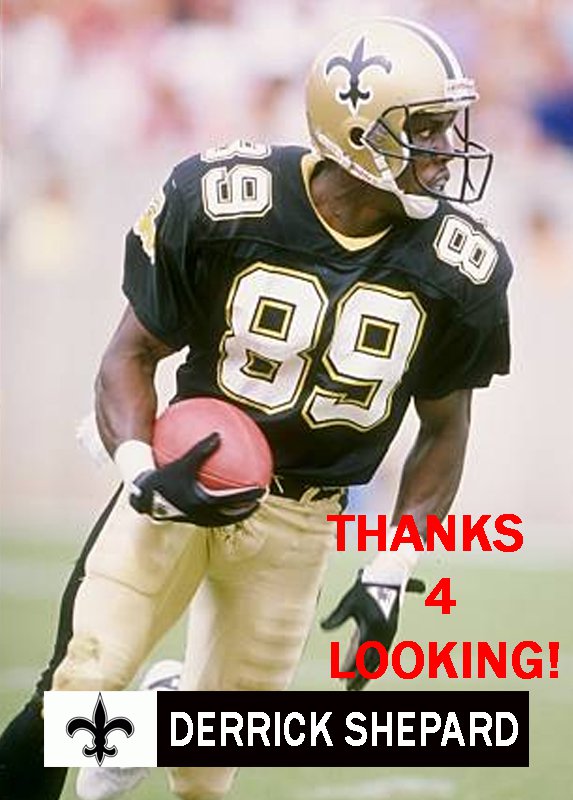 DERRICK SHEPARD 1989 NEW ORLEANS SAINTS FOOTBALL CARD