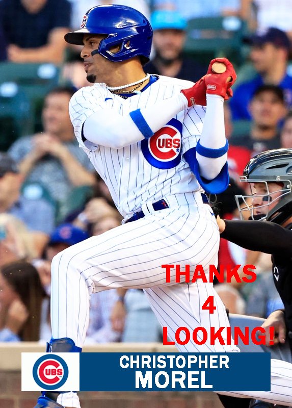 CHRISTOPHER MOREL 2022 CHICAGO CUBS BASEBALL CARD