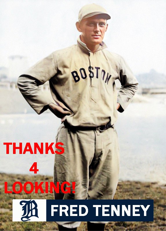 FRED TENNEY 1896 BOSTON BEANEATERS BASEBALL CARD