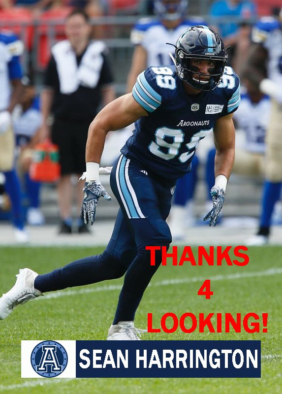 ANDREW HARRIS 2022 TORONTO ARGONAUTS CFL FOOTBALL CARD