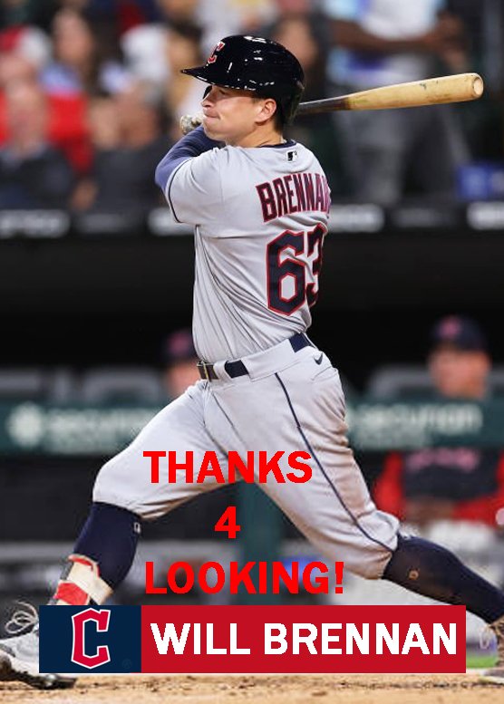 WILL BRENNAN 2022 CLEVELAND GUARDIANS BASEBALL CARD