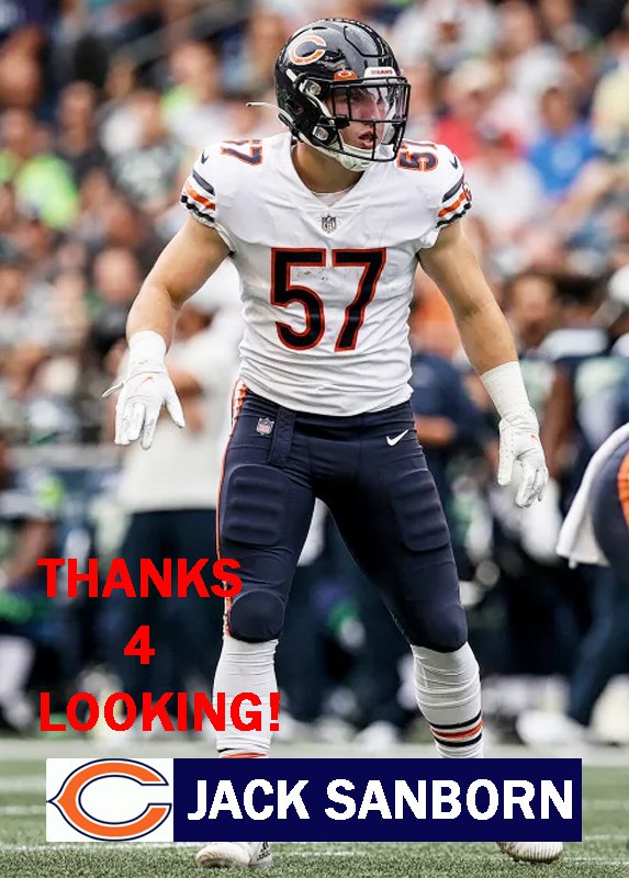 JACK SANBORN 2022 CHICAGO BEARS FOOTBALL CARD