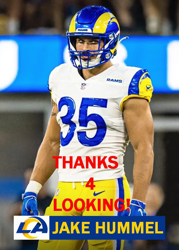 JAKE HUMMEL 2022 LOS ANGELES RAMS FOOTBALL CARD
