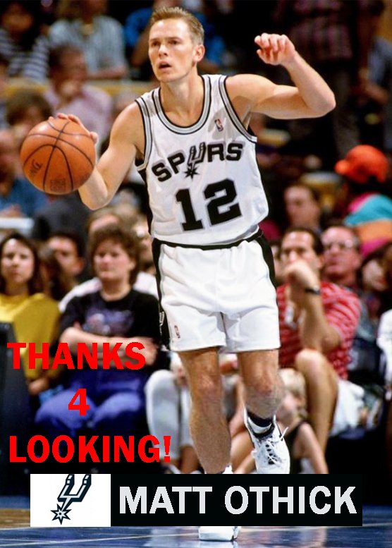 MATT OTHICK 199293 SAN ANTONIO SPURS BASKETBALL CARD