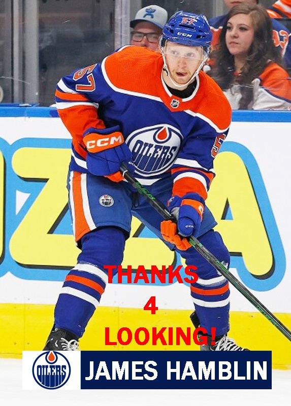 JAMES HAMBLIN 2022-23 EDMONTON OILERS HOCKEY CARD