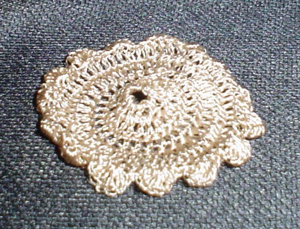 Crocheted Miniature Doily for dollhouse