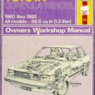 TOYOTA COROLLA TERCEL owners workshop manual Haynes