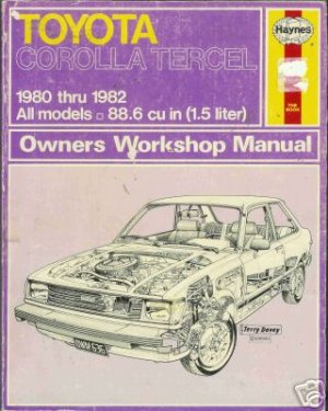 TOYOTA COROLLA TERCEL owners workshop manual Haynes