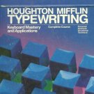 HOUGHTON MIFFLIN TYPEWRITING keyboard mastery and appli