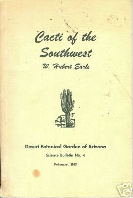 CACTI OF THE SOUTHWEST By W. Hubert Earle 1963 Cactus