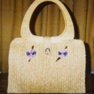 MEXICAN BAG WITH WOOD HANDLES