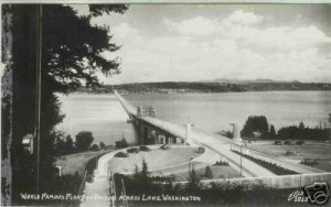 FLOATING BRIDGE ACROSS LAKE WASHINGTON RPPC