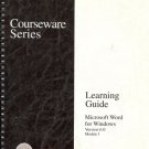 MICROSOFT WORD FOR WINDOWS: VERSION 6.0 MODULE 1