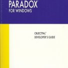 PARADOX FOR WINDOWS OBJECTPAL DEVELOPER'S GUIDE