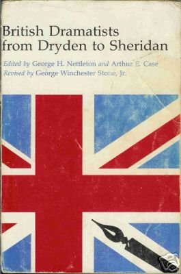 BRITISH DRAMATISTS FROM DRYDEN TO SHERIDAN