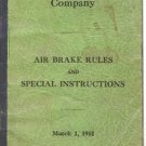 NORTHERN PACIFIC RAILWAY COMPANY AIR BRAKE RULES 1944
