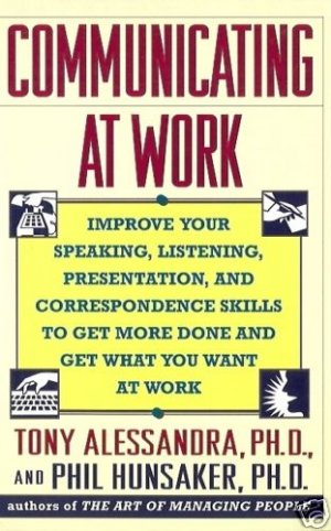 COMMUNICATING AT WORK improve your seaking listening