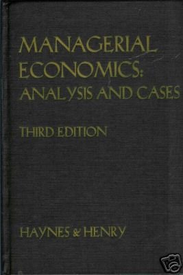 Managerial Economics; Analysis and Cases by W. Warre...
