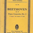 BEETHOVEN OP. 58 piano concerto, No. 4 G major-Sol