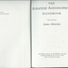 THE AMATEUR ASTRONOMER'S HANDBOOK 1983 MUIRDEN HARDC