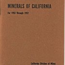 MINERALS OF CALIFORNIA SUPPLEMENT 1955 THROUGH 1957