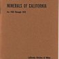 MINERALS OF CALIFORNIA SUPPLEMENT 1955 THROUGH 1957
