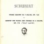 SCHUBERT string quintet in C major OP 163 Piano