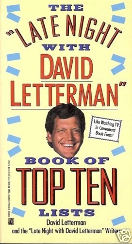 THE LATE NIGHT WITH DAVID LETTERMAN BOOK OF TOP TEN