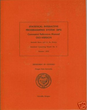 STATISTICAL INTERACTIVE PROGRAMMING SYSTEM 0S3-VERSION