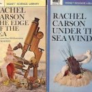 UNDER THE SEA WIND & EDGES OF THE SEA  LOT OF 2 BOOKS