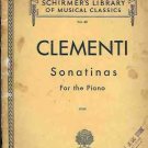 CLEMENTI SONATINAS FOR THE PIANO OP 36, 37 , 38 MUZIO