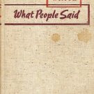 WHAT PEOPLE SAID W.L. WHTIE 1938