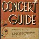 THE STANDARD CONCET GUIDE  1930 UPTON & BOROWSKI