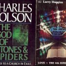 THE GOD OF STONES & SPIDERS  LOT OF 2 BOOKS